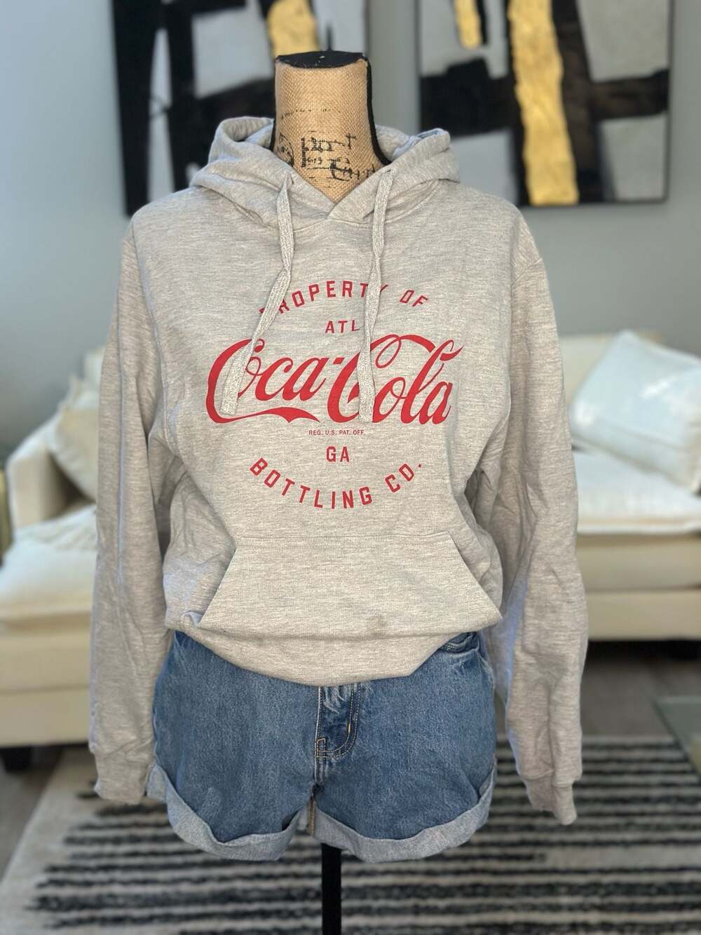 Coca-Cola Property of ATL GA Bottling Co. Grey Hooded Sweatshirt